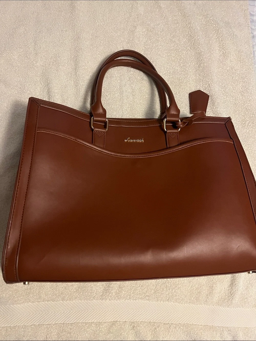 Women's Professional Laptop Tote Bag - Brown